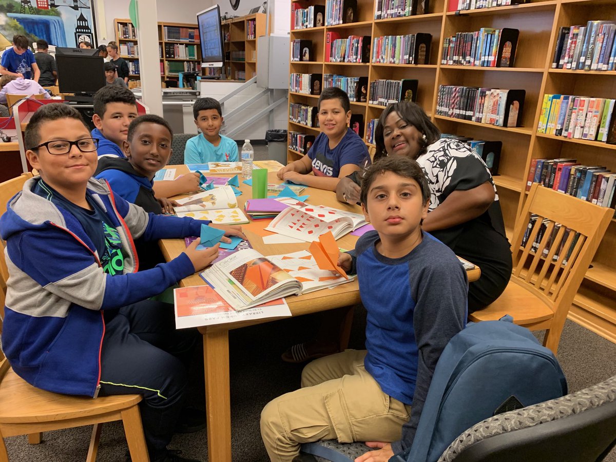 Library Out Loud with ⁦@1PrincipalOwens⁩ & 6th grade boys. This is how we spend some of our lunch time! ⁦@woodbridge_ms⁩ ⁦@PWCSNews⁩  ⁦@SuperPWCS⁩ #learningfun #WMSSeminoles