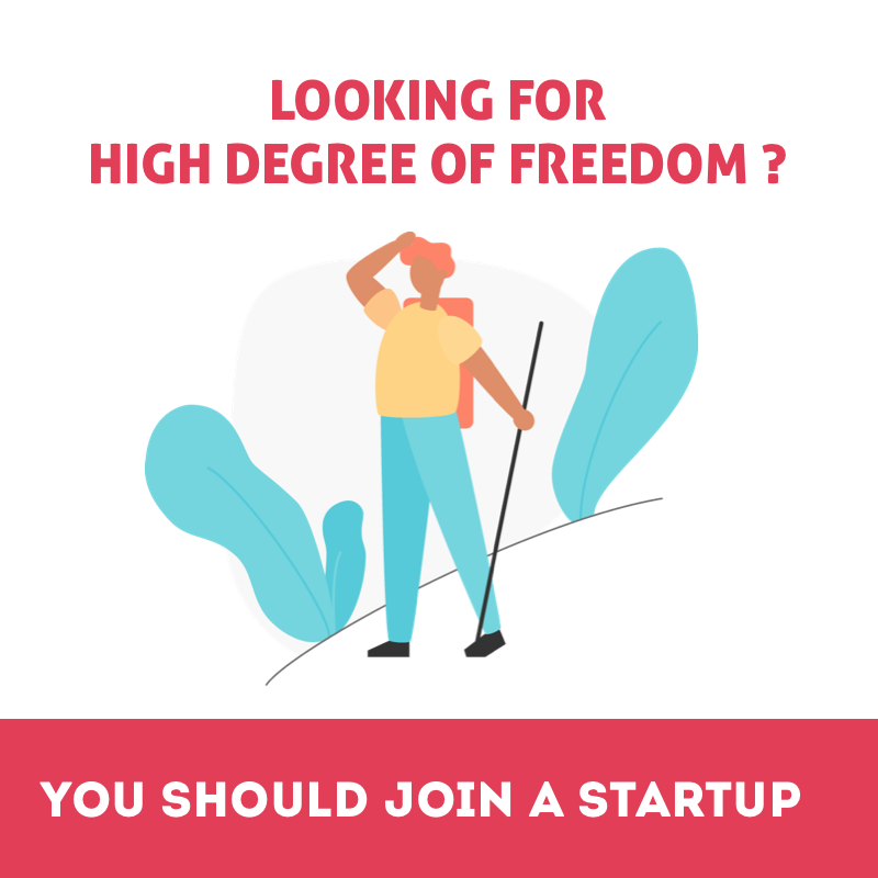 Are you looking for high degree of freedom ?

-You should join a startup!👥👥🤟

#startups #team #slush #matchmakingtime #Entrepreneurship