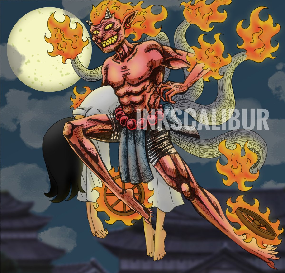 Ямауба мифология. Утагава куниёси тенгу. Амэ онна аниме. Укиё э русско японская война. Японская мифология нуре-онна.