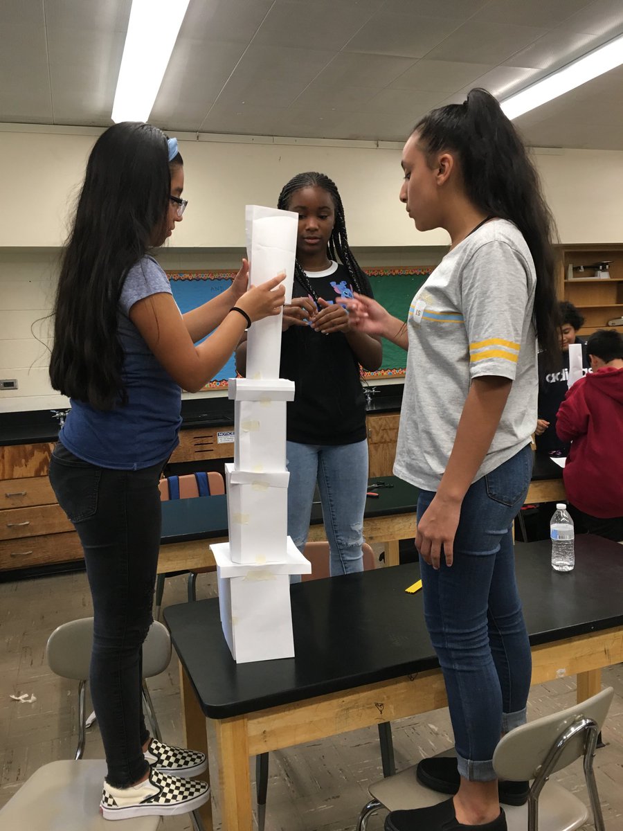 annempoulin's tweet photo. Ss building paper towers in Steam class...future engineers! https://t.co/U5WQAgHrgB