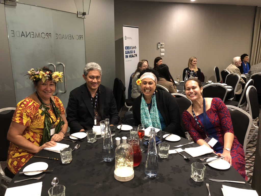 NZCPHM ASM dinner with great Pacific public health colleagues #PacificHealth #UHC @psvivili @minhealthci @NZCPHM
