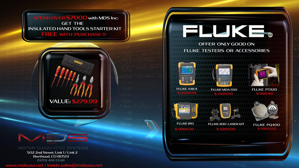 MDS Inc. FLUKE PROMO. We also offer discounts on multiple item orders, anything you need we can get. Get a discount that you think we can't beat ? Let me hear it and I will do my best at beating that discount.  
Email:  inside.sales@mdsusa.net