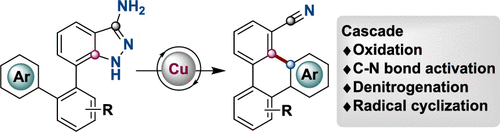 J Org Chem Org Lett Pa Twitter A Novel Cu Catalyzed Aromatic Metamorphosis Of 3 Aminoindazoles Is Presented In Which Diverse Nitrile Containing Triphenylenes Were Achieved In Decent Yields Via Oxidative Cleavage Of Two C N Bonds