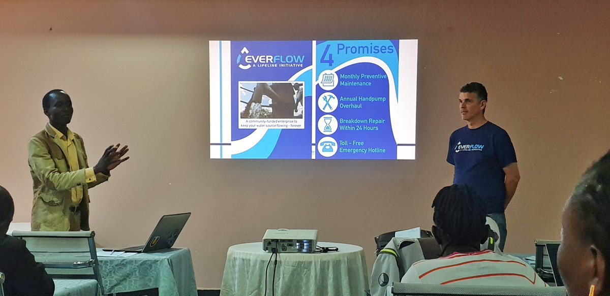 Very active Q&amp;A at <a href="/uwasnet/">Uganda Water & Sanitation Network 🇺🇬</a>'s 9th #NationalWASHCSOForum2019. Sunday Ojara and <a href="/igorocho1/">Igor Markov</a> enjoyed walking partners through our 0800 Help Desk that promises a response within 24 hrs and has helped us achieve 99.6% uptime for EverFlow customers!
#LeavingNoOneBehind
#SDG6