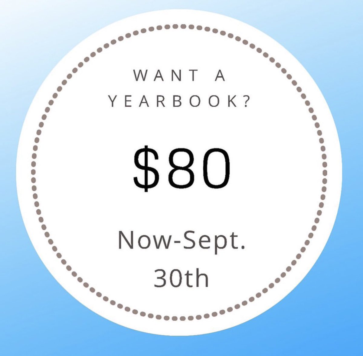 yearbooks are out now!! Go ahead and get one while they are the cheapest price!! 💙