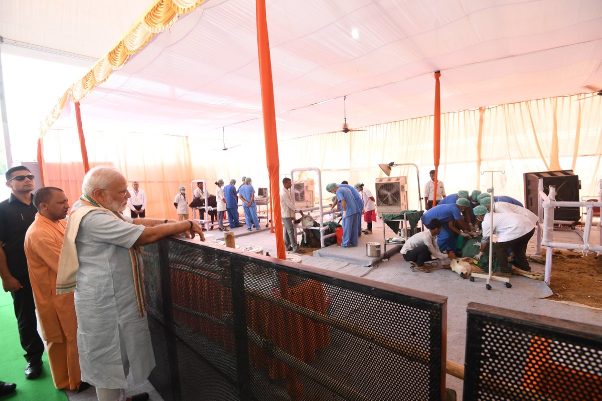 narendramodi's tweet image. Sights that made me very sad.

At the Pashu Arogya Mela in Mathura, saw cows being operated and heaps of plastic being removed from their bodies.

This is deplorable and should inspire us to work towards reduced and careful plastic usage.