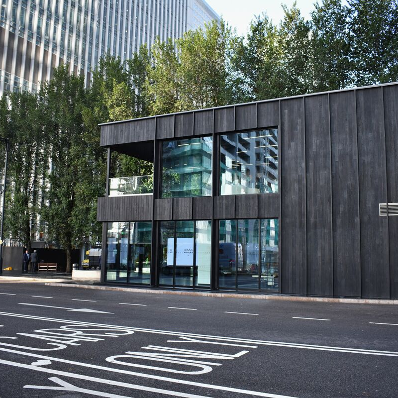 Montgomery Square, charred oak cladding was installed by @LondonDecorum using #ShouSugiBan sourced from <a href="/luxurymaterials/">Exterior Solutions</a> full project details can be found here: ow.ly/aWQp50w59S5
