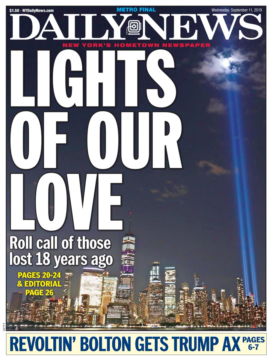 NYDailyNews's tweet photo. We’ll never forget those who died on 9/11.
https://t.co/Djr1OvsGFs https://t.co/0Ip4uUAOov
