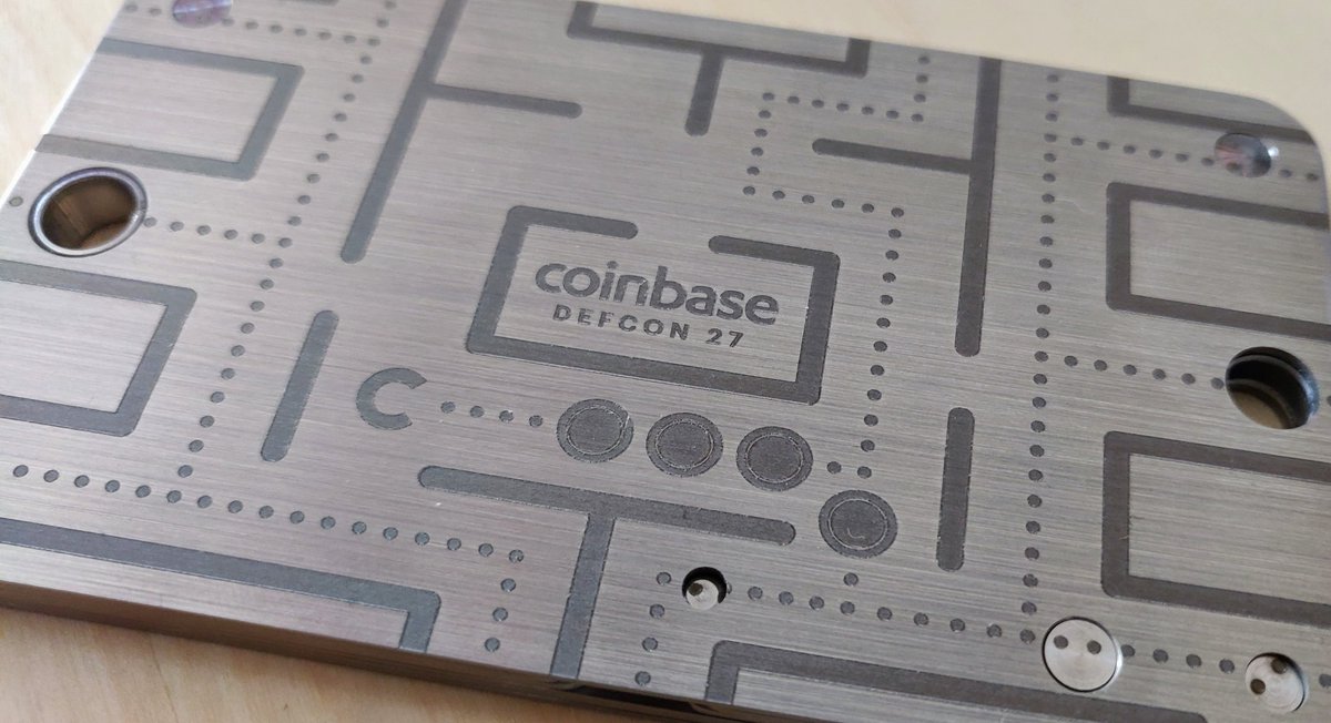 cleanunicorn's tweet image. I finally found some time and a tweezer to set up my mnemonic in this bad boy. Being safe from fires 🔥, earthquakes 🌎 or floods 🌊 makes me feel good.
Thanks again @coinbase and @_iphelix!
#defcon27 #ctf