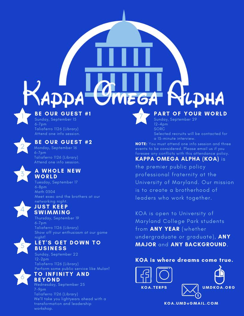 Kappa Omega Alpha UMD tweet media
