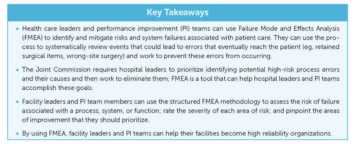 AORNJournal's tweet photo. The 4th article in a six-part performance improvement series discusses the process of Failure Mode and Effects Analysis (FMEA) and how it relates to performance improvement and the development of high reliability organizations. https://t.co/DZ6VsRhodh https://t.co/3kz1TC9YRz