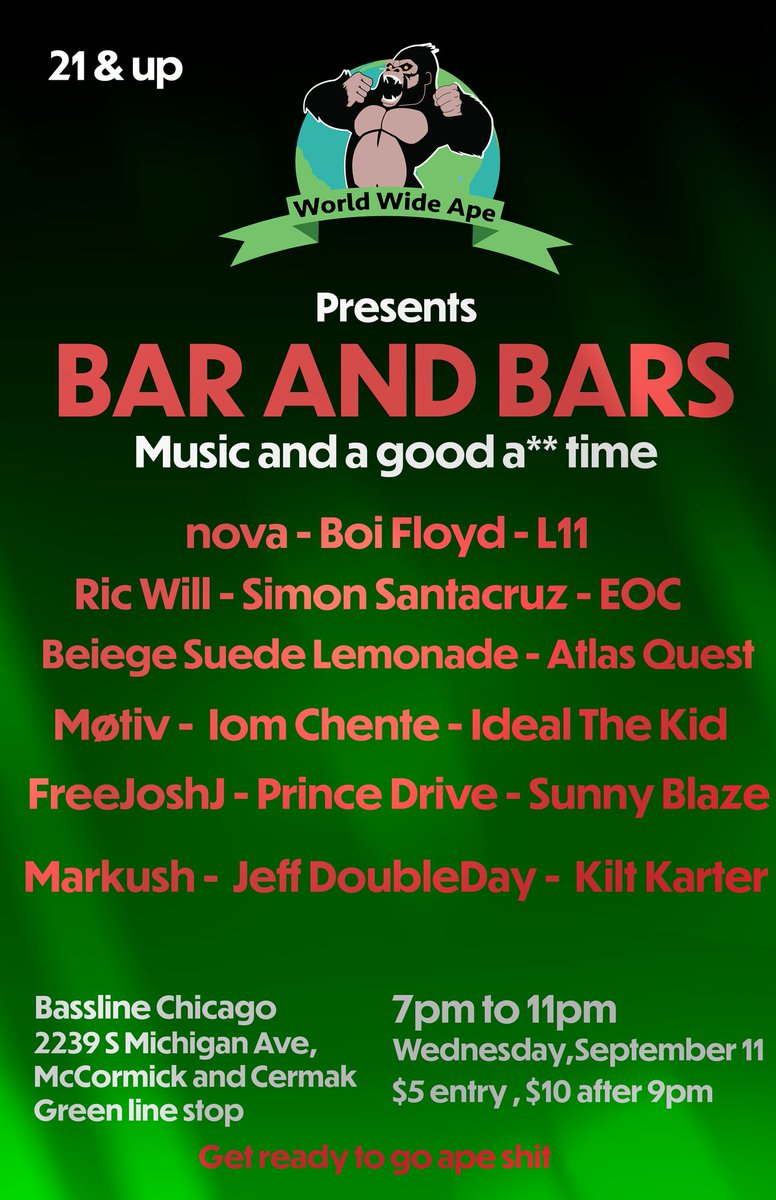 TONIGHT THIS IS THE ONLY PLACE TO BE. 2239 S Michigan Ave.