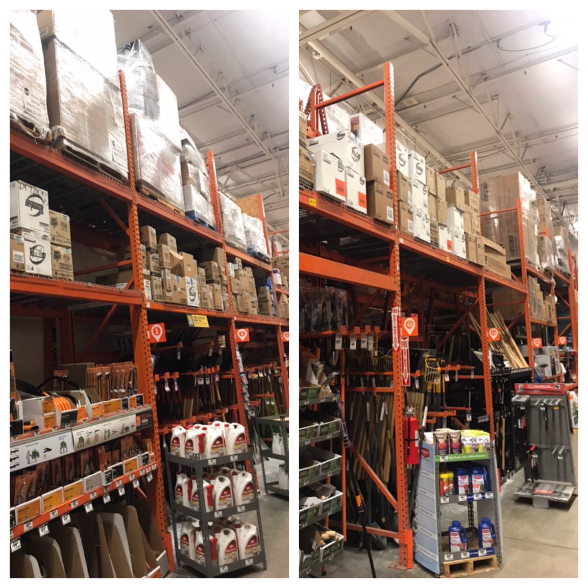 THD1NightOps's tweet photo. Store 6646 having another great night of overhead organization. #district25overheadirganization @Jaime_HD_D25 @RyanGriffinTHD @JabarrBean @asm_6646 @HDLMPerez https://t.co/tKhxa3vWoh