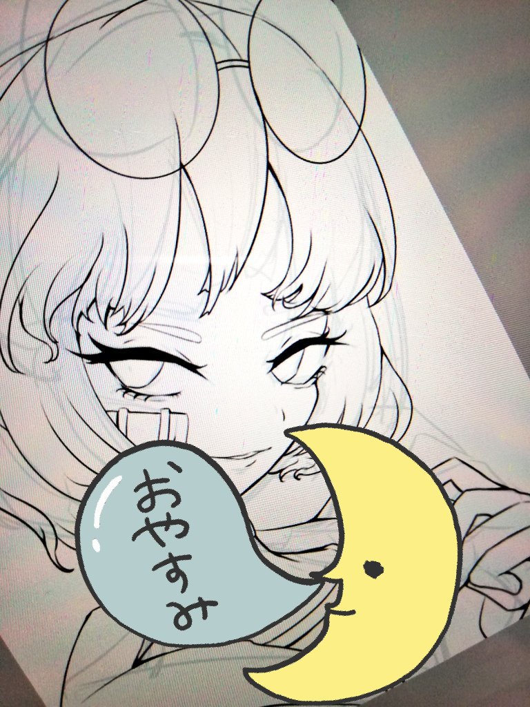 ちょっとだけ描いたー 
明日早いしみんなの絵見て寝るか? 