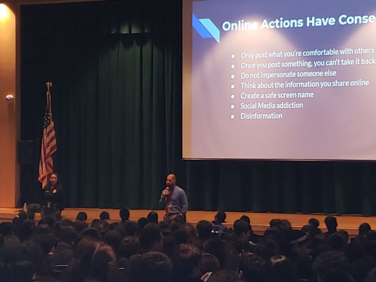 Cyber Safety Presentation for our Knights. #WNYMS @WNY_MS  #WNYSchools <a href="/WestNYSchools/">West New York School District</a> <a href="/FRSNewJersey/">FRSNJ</a> #futurereadyschools