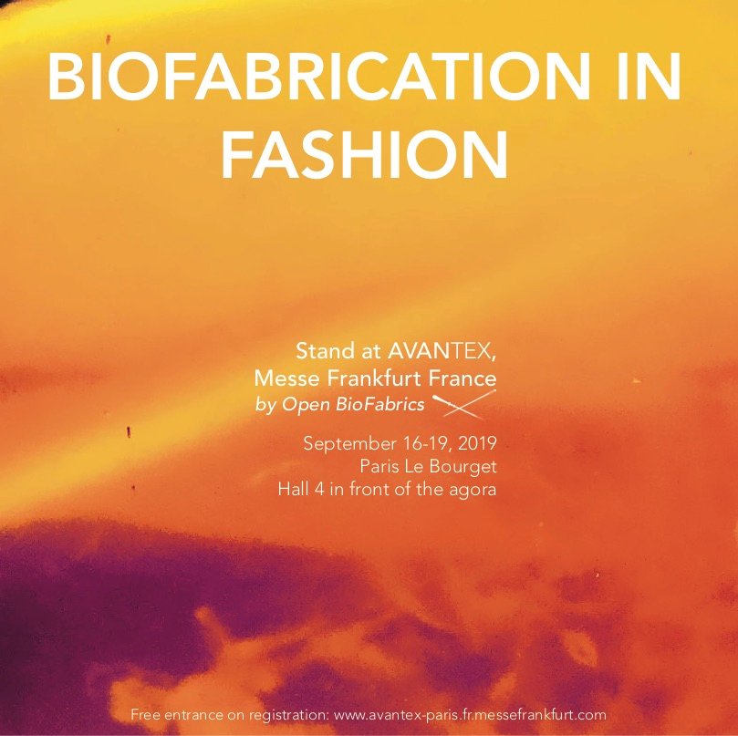 OBioFab's tweet photo. @AvantexParis @_PILIbio @ScobyTec #AtelierSumbiosis #Spiruwheel #CarolynRaffStudio #AnOceanFullOfOpportunities & visual contribution of
@Biofabricate_ #biofabricate2018 @boltthreads #MYLO @neffa_nl #MycoTEX #JenKeane #ThisIsGrown #NienkeHoogvlietStudio #SeaMeCollection #KaumeraKimono #RoyaAghighi #Biogarmentry https://t.co/VVjF5GcY6j