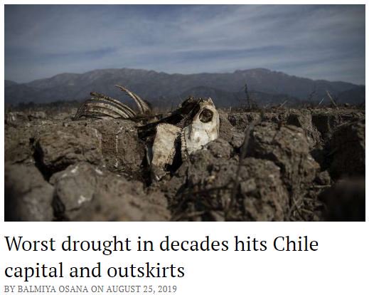 This is what the  #ClimateEmergency looks like in  #SouthAmerica right now.25/Aug/2019: #Chile's "government has declared an agricultural emergency in many areas to try to fast-track a series of relief measures for farmers..." https://www.itzagoal365.com/science/worst-drought-in-decades-hits-chile-capital-and-outskirts/