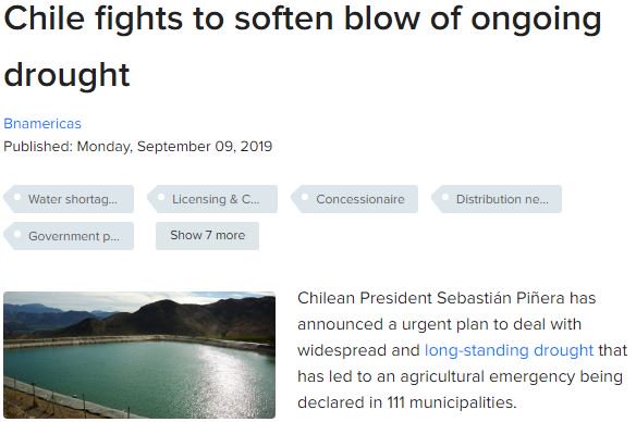 This is what the  #ClimateEmergency looks like in  #SouthAmerica right now.9/Sep/2019: #Chile's "Metropolitana region has suffered a 78% rainwater deficit & neighboring Valparaíso region has a similar deficit ... the Coquimbo region has an 83% deficit" https://www.bnamericas.com/en/features/chile-fights-to-soften-blow-of-mega-drought