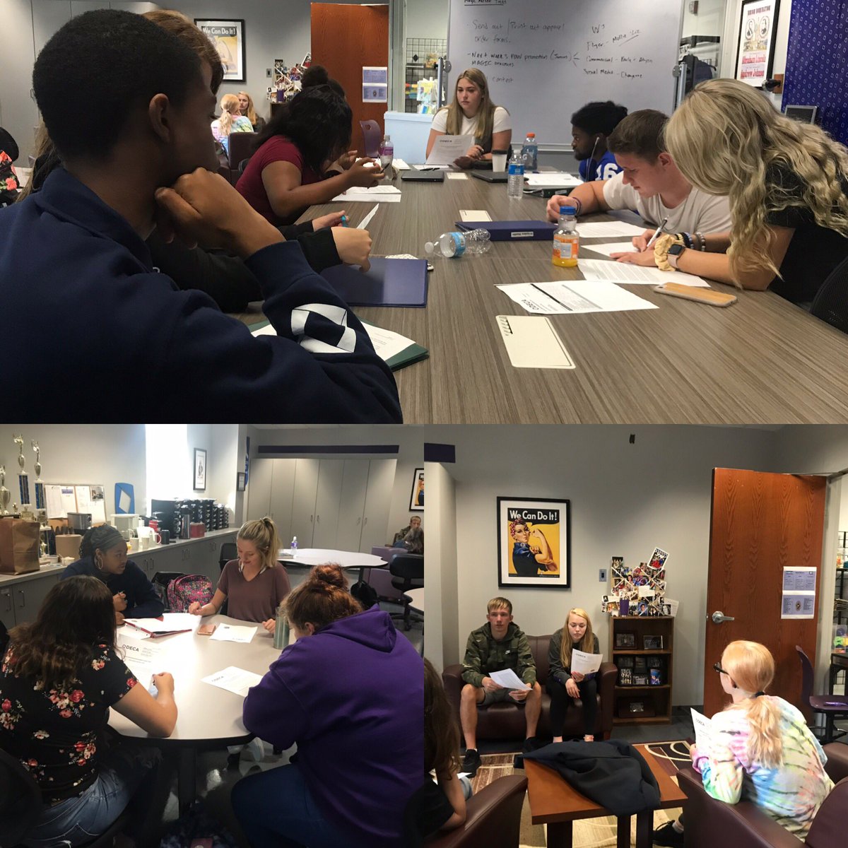 BarbertonDECA's tweet photo. Junior &amp; Senior DECA students working together today on a Human Resources DECA Role Play focused on emotional intelligence! https://t.co/cf9kQ2EyNx