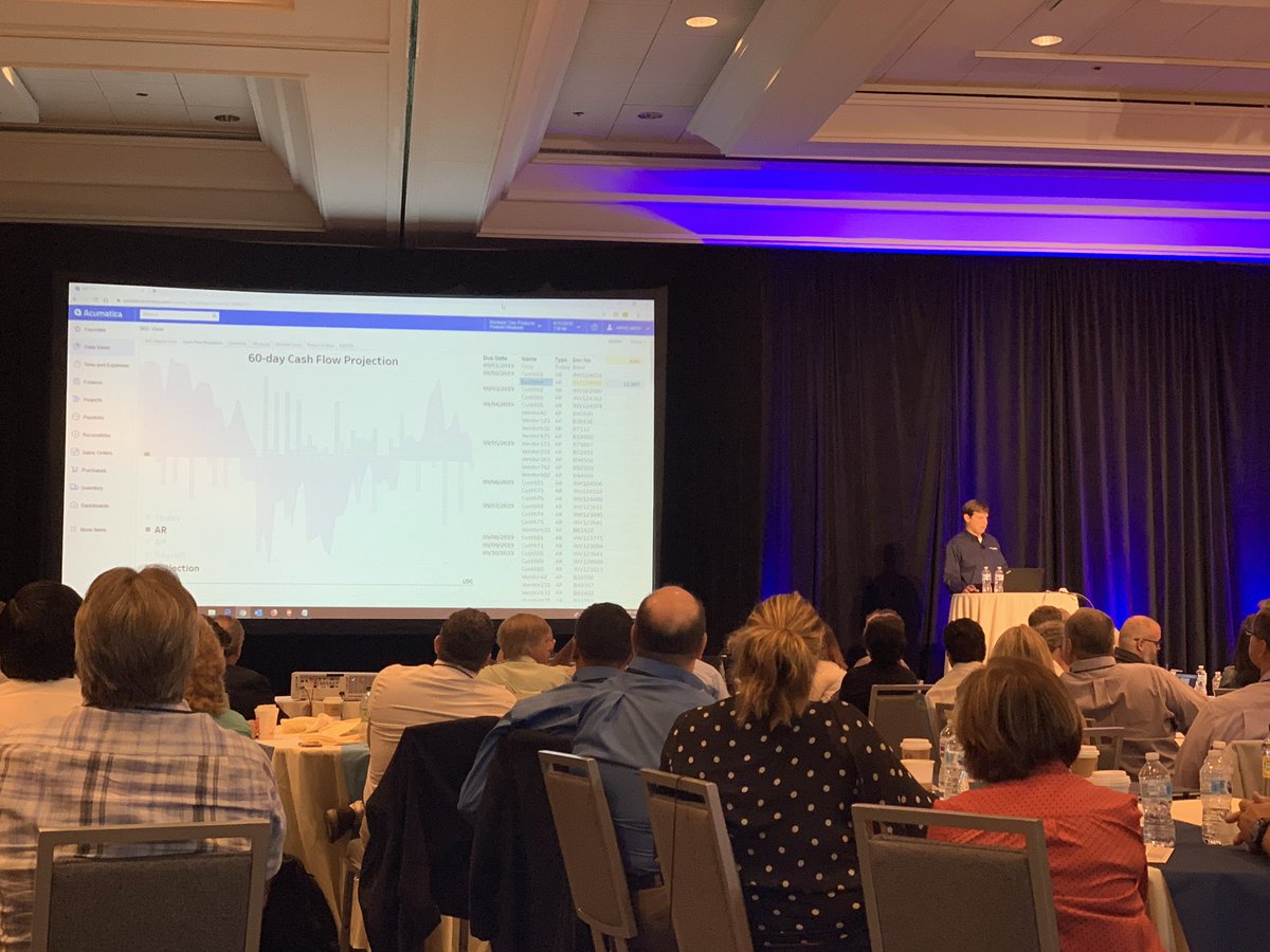 #Acumatica2019R2   It sure is nice when <a href="/Dataself/">DataSelf Analytics</a> is so kick-trash that the <a href="/Acumatica/">Acumatica</a> team demos it for you!!!!