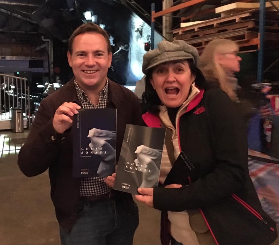 williamBrougham's tweet photo. A beautiful evening out with my wonderful friend Rita Bratovich at Opera Australia’s production of ‘Ghost Sonata’. A hauntingly impressive production with delightful comic edges. Bravo x #ghostsonata #operaaustralia @OperaAustralia https://t.co/YzF2sa4ZvE