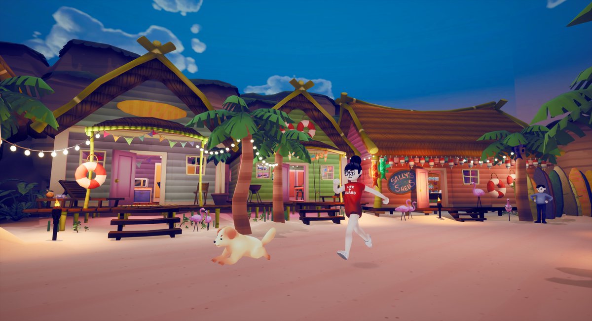 ImDoggoneHungry's tweet photo. No dogs allowed on the beach!

#indiedev #UnrealEngine https://t.co/g2SVF9RHP2
