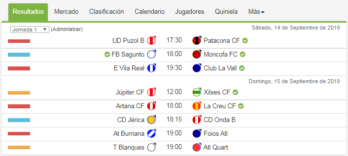 📆 1ªReg 2
 
<a href="/UDPuzol/">UD Puçol</a> b <a href="/patacona_cf/">Patacona C.F.</a> <a href="/Sagunto_FB/">Sagunto FB Oficial ⚽️🐸</a> <a href="/MoncofaFC/">MONCOFA F.C. Oficial</a> <a href="/EsportiuVilaR/">Esportiu Vila-real</a> @clublavall Júpiter CF @XilxesCF Artana CF <a href="/LaCreuCF/">La Creu C.F.</a> <a href="/cdjerica/">ClubDeportivo Jérica</a> <a href="/CD_ONDA_/">Club Deportivo Onda</a> b <a href="/AtBurriana/">AT.BURRIANA</a> <a href="/FoiosAtleticCF/">Foios Atlètic CF</a> <a href="/TBlanquesCF/">Tavernes Blanques CF</a> <a href="/CFAQUARTDLV/">CFA QUARTDELESVALLS</a> 

➡️siguetuliga.com/liga/comunidad…