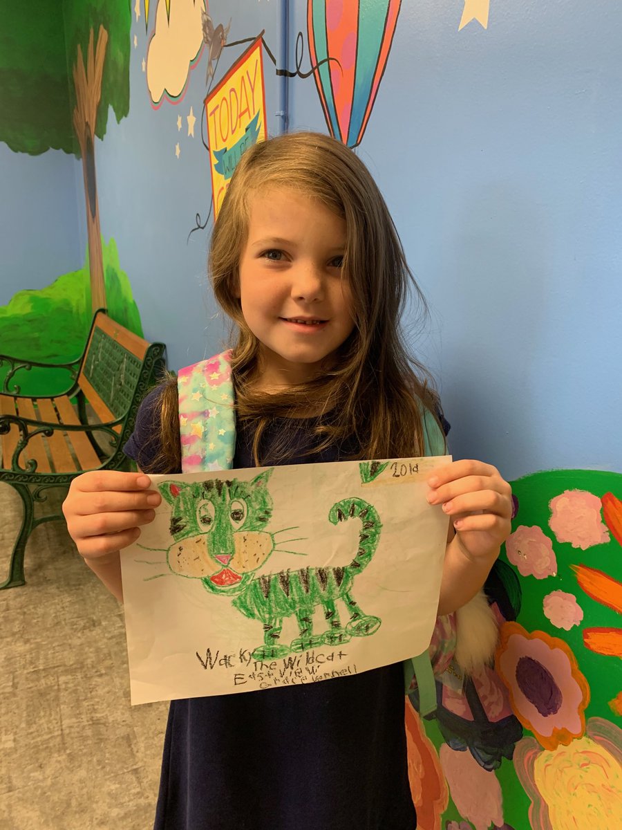 Miss Grace made me this magnificent wildcat picture. So grateful for my wildcat kids.