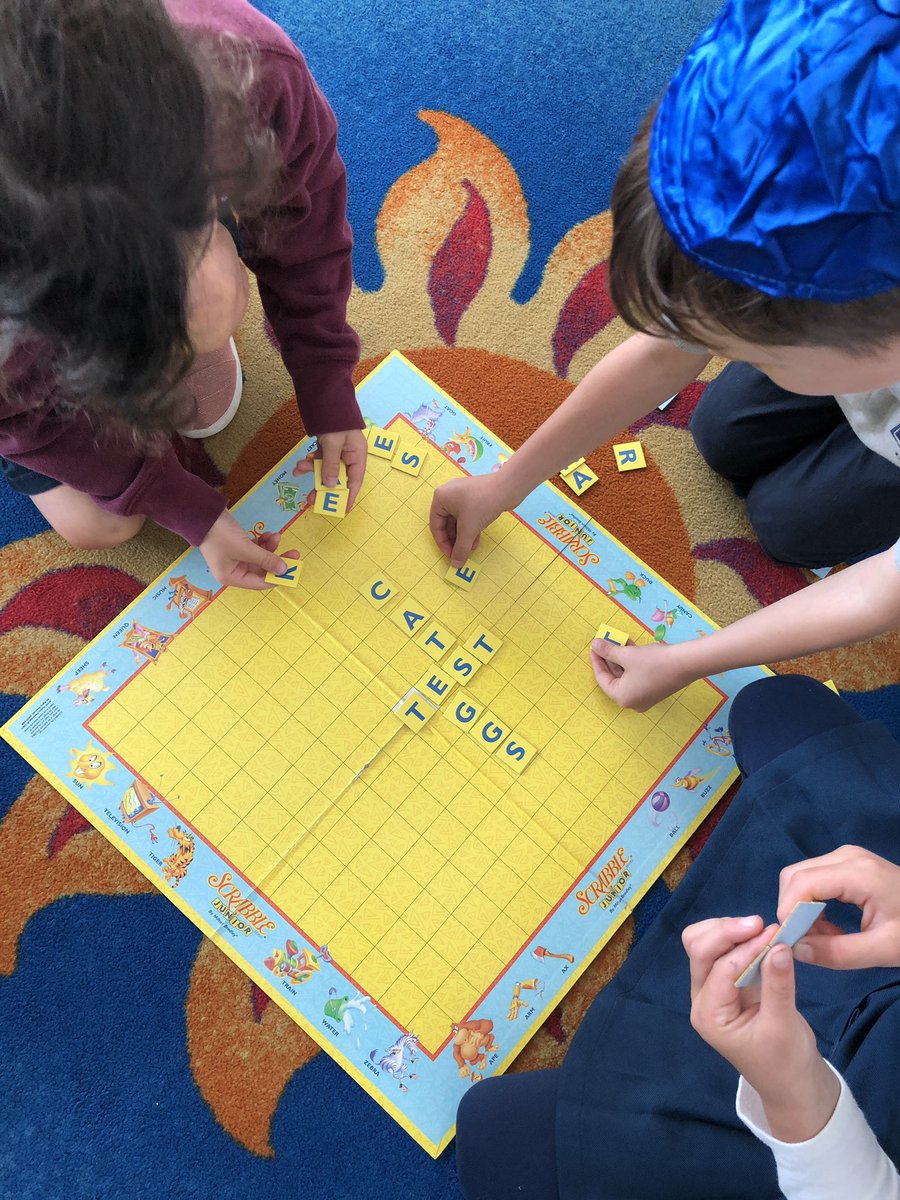 LKrantzberg's tweet photo. 2B loves to use games as part of our #wordwork station π€ #daily5 #bogglejr #scrabblejr #handson https://t.co/tV0KTX1URP