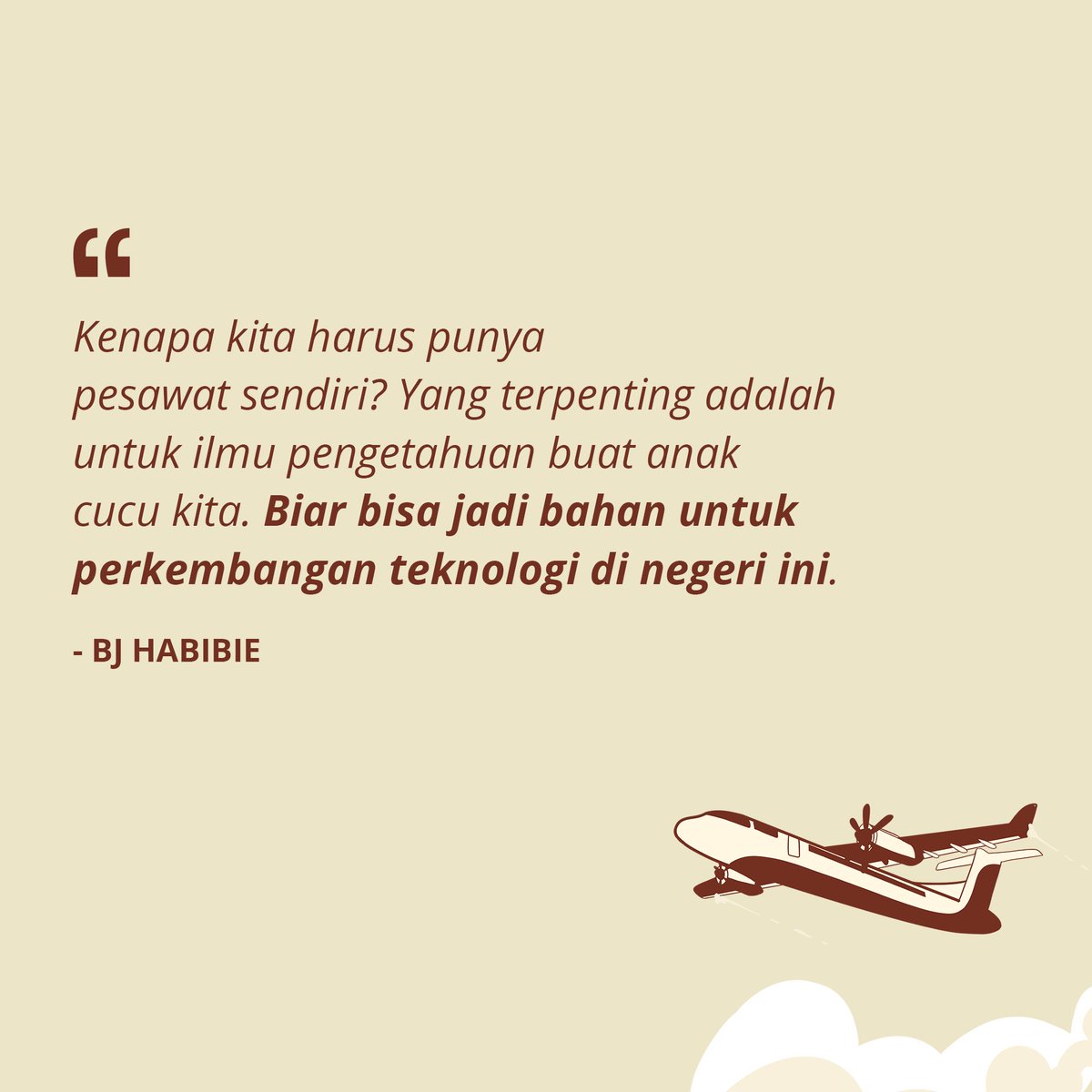 kitabisacom's tweet photo. “Belajar yang rajin supaya pintar seperti Pak Habibie” 

Sejak kecil, kita sering mendengar pesan itu dari orangtua kita. Kini, Eyang Habibie sudah berpulang. Namun pesan dan petuahnya terus abadi 🙂 https://t.co/aS9yhf8KTl