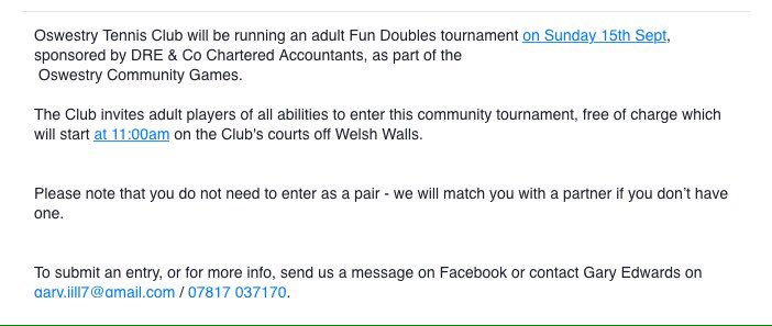 Anyone for tennis 🎾