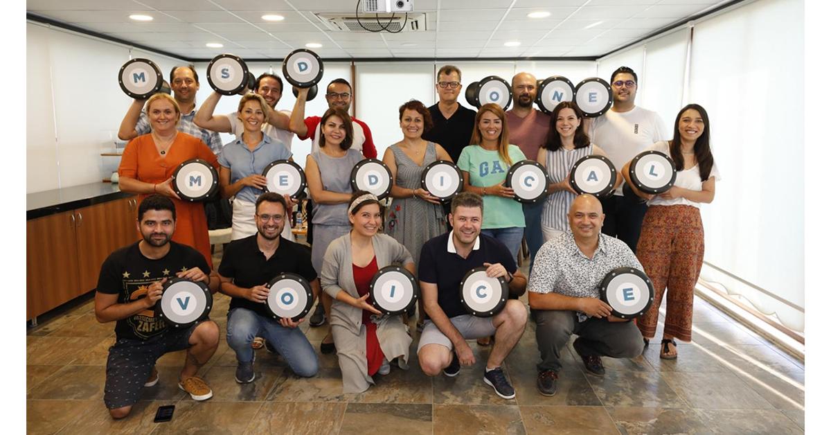 msdcareers's tweet photo. The #MSDTurkey Research Labs Global Medical Affairs team gathered to discuss the importance of collaboration. The team brought their “One Medical Voice” motto to life with a rhythm workshop where each member played a drum & learned how to play together.#AtMSDImInspired #MSDEMEA https://t.co/WPYJhUWJTC