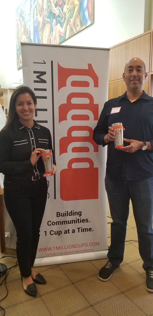 1MillionCupsSMF's tweet photo. After a moment of silence, these two presenters shared insights about their incredible @startups  Thanks @smarterbio and @CoegilCommunity 
#startups #innovation https://t.co/28J9dAYqKs