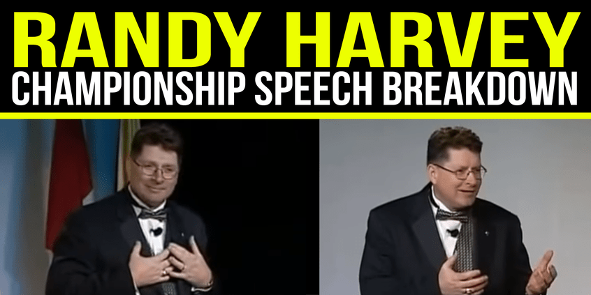 TacticalTalks's tweet photo. NEW: Complete Speech Breakdown and Analysis of the 2004 Toastmasters Champion of Public Speaking, Randy Harvey. Find out what goes into a championship speech. https://t.co/x69knged1W #publicspeaking #toastmasters #speech https://t.co/9OvLpKP4op