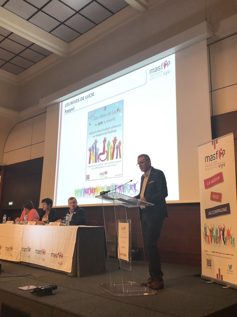 #Assembléegénéralemasfip2019  les rêves de Lucie, une magnifique opération pour la réalisation de rêves d’enfants adhérents en situation de #handicap 
<a href="/MASFIP/">MASFIP</a>