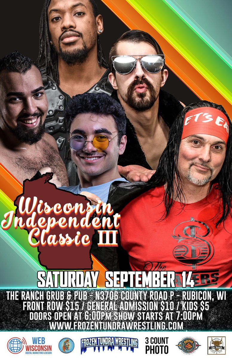 Realricodlv's tweet photo. Here’s where you can #BatheInOurArrogance this weekend!!! Friday night catch #CaribbeanArrogance in LaCrosse, WI at @RiverCityCW and then on Saturday in Rubicon, WI for @FrozenWrestling #3CANstruction #YAKATA #PisH https://t.co/ahzmzAhiaP