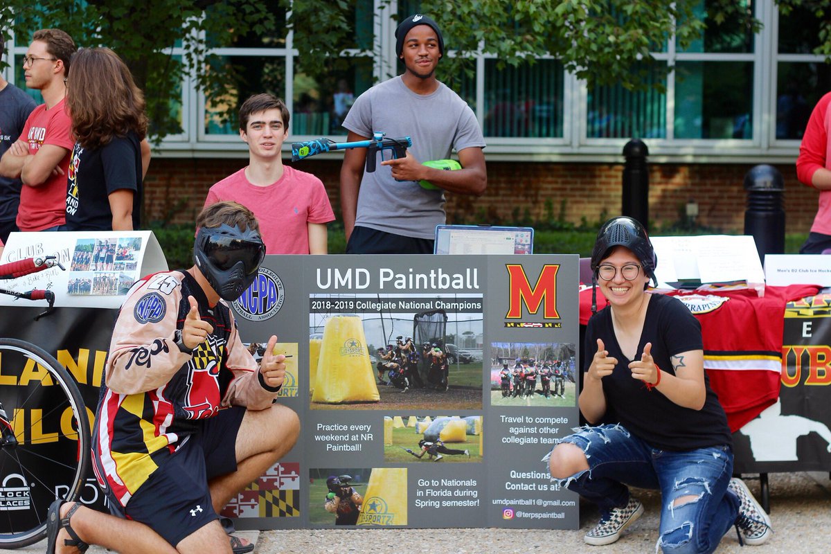 UMDRecWell's tweet photo. Missed the @clubsportsumd showcase at RecWellcome? Come and find your crew at #FirstLookFair Wed + Thurs! #activeterp 🏋️♀️⛸🥊⛳️🥍🏑🏸🤺🚴♀️🤽♂️🧗♂️🧗♀️🤸♂️🏊♂️🤼♂️ https://t.co/wnqoB8ZlSS