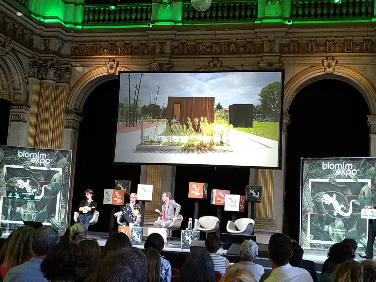 Élodie Stephan nous présente une pour des villes plus #resilientes inspirée des bocages de nos régions. Un premier projet est en cours d'expérimentation sur le Parc d'Icade aux portes de #Paris. #biomimétisme <a href="/BiomimExpo/">biomim'expo</a>