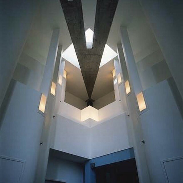 This is the typically highly articulated chiaroscuro interior of Takamatsu’s tiny Pharaoh Dental Clinic in Kyoto, whose exterior is posted further up this thread.-Photo from the architect’s site