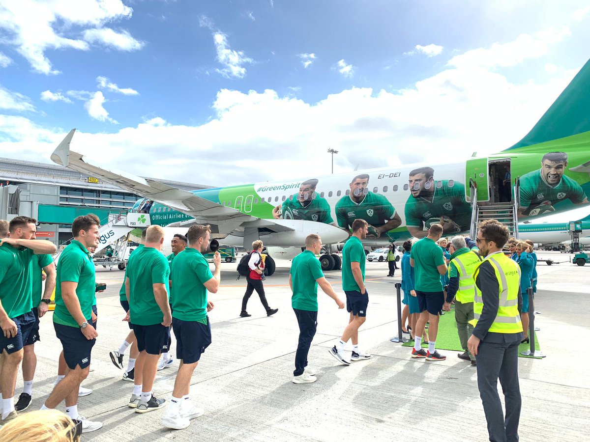 VerveLiveAgency's tweet photo. As @IrishRugby get ready to jet off to Japan, we are proud to work with @AerLingus to give them a send off deserved of Champions!! Best of Luck 🇮🇪 - next stop 🇯🇵
#HomeAdvantage #RugbyWorldCup #IrishRugby #IRFU #TeamIreland https://t.co/zZSgtPD8tA