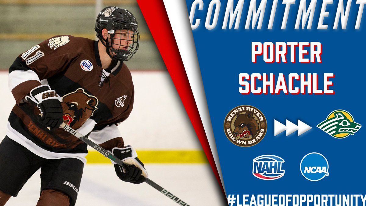 NAHLHockey's tweet photo. #NAHL Commitment Alert: @BrownBearsNAHL forward Porter Schachle has committed to play NCAA Division 1 @collegehockey for @UAAHockey in @WCHA_MHockey #MadeintheNA https://t.co/MPfbzu6A4o https://t.co/hSNCgkiwI4