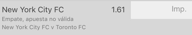 InDeportivos's tweet photo. Hoy hay muchas lindas #apuestas en la @MLS pero decidimos escoger el partido entre @NYCFCEspanol 🆚 @TorontoFC 

Somos #TuMejorApuesta

#LosResultadosSonNuestros 
#SaliAGanar https://t.co/2Nbh67gSXN