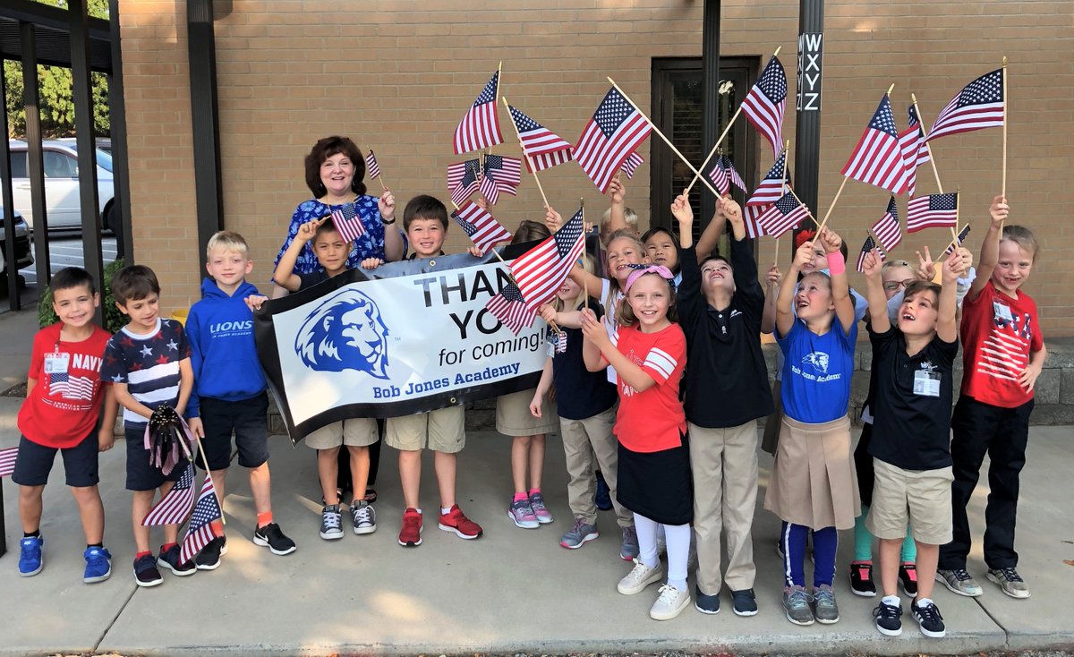 GvlPD's tweet photo. BOB JONES ACADEMY SALUTES FIRST RESPONDERS ON 9/11 REMEMBRANCE
               
Thanks to Bob Jones Academy as they showed their enthusiastic support this morning to First Responders in our area! It was an incredible gesture for these everyday heroes.
#gvlpd #yeahThatGreenville https://t.co/TSOlxvSFpy
