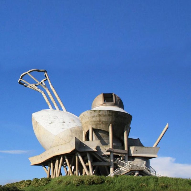 Here are another couple of good images of Takasaki’s Observatory, taken from this good post:  http://hiddenarchitecture.net/kihoku-astronomical-museu/