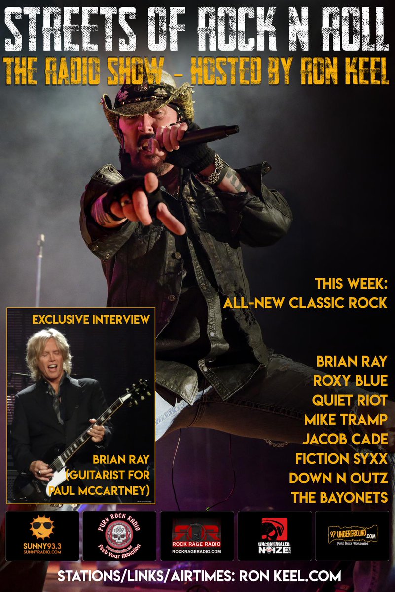 Ron Keel (@ronkeel) on Twitter photo turn me on now...Turn your workday up to ELEVEN at 11 AM EST uncontrollednoize.com <a href="/NoizeRadio/">Uncontrolled Noize</a> - this week's celebration of all-new classic rock! Feature interview with solo artist/Paul McCartney guitarist <a href="/brianrayguitar/">Brian Ray</a>, + <a href="/DownNOutz/">Down 'n' Outz</a> <a href="/QUIETRIOT/">QUIET RIOT</a> <a href="/FictionSyxx/">FICTION SYXX</a> <a href="/RoxyBlueRocks/">Offical Roxy Blue</a> turn me on now...Turn your workday up to ELEVEN at 11 AM EST uncontrollednoize.com <a href="/NoizeRadio/">Uncontrolled Noize</a> - this week's celebration of all-new classic rock! Feature interview with solo artist/Paul McCartney guitarist <a href="/brianrayguitar/">Brian Ray</a>, + <a href="/DownNOutz/">Down 'n' Outz</a> <a href="/QUIETRIOT/">QUIET RIOT</a> <a href="/FictionSyxx/">FICTION SYXX</a> <a href="/RoxyBlueRocks/">Offical Roxy Blue</a>