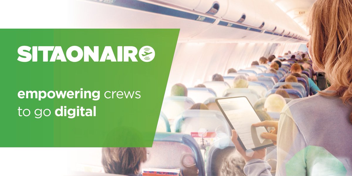 SITAONAIR's tweet photo. In the cabin, our newly-patented #CrewTab solution is proving exactly the intuitive and integrated digital solution airlines need to actively enhance their cabin crew operations. Find out how we're empowering cabin crews to ‘go digital’ https://t.co/sqCV4fobF6 #avgeek https://t.co/vjdPmCDrcN