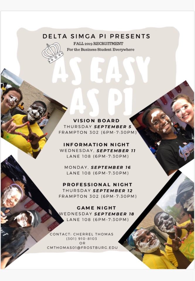 here you have it folks! recruitment week is kicking off today with our information night in the lane center from 6-730!! come and find out more about our brotherhood and what it takes to be a brother of dsp🥳 hope to see YOU there💜💛