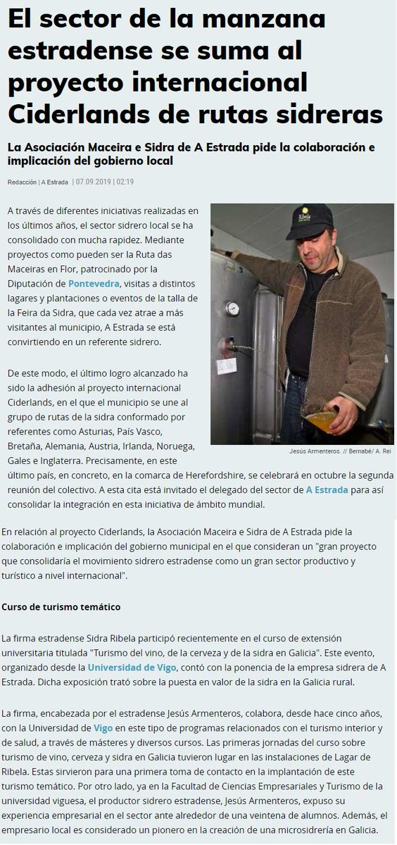 Maceira e sidra busca apoyo institucional para formar parte de Cidelands.