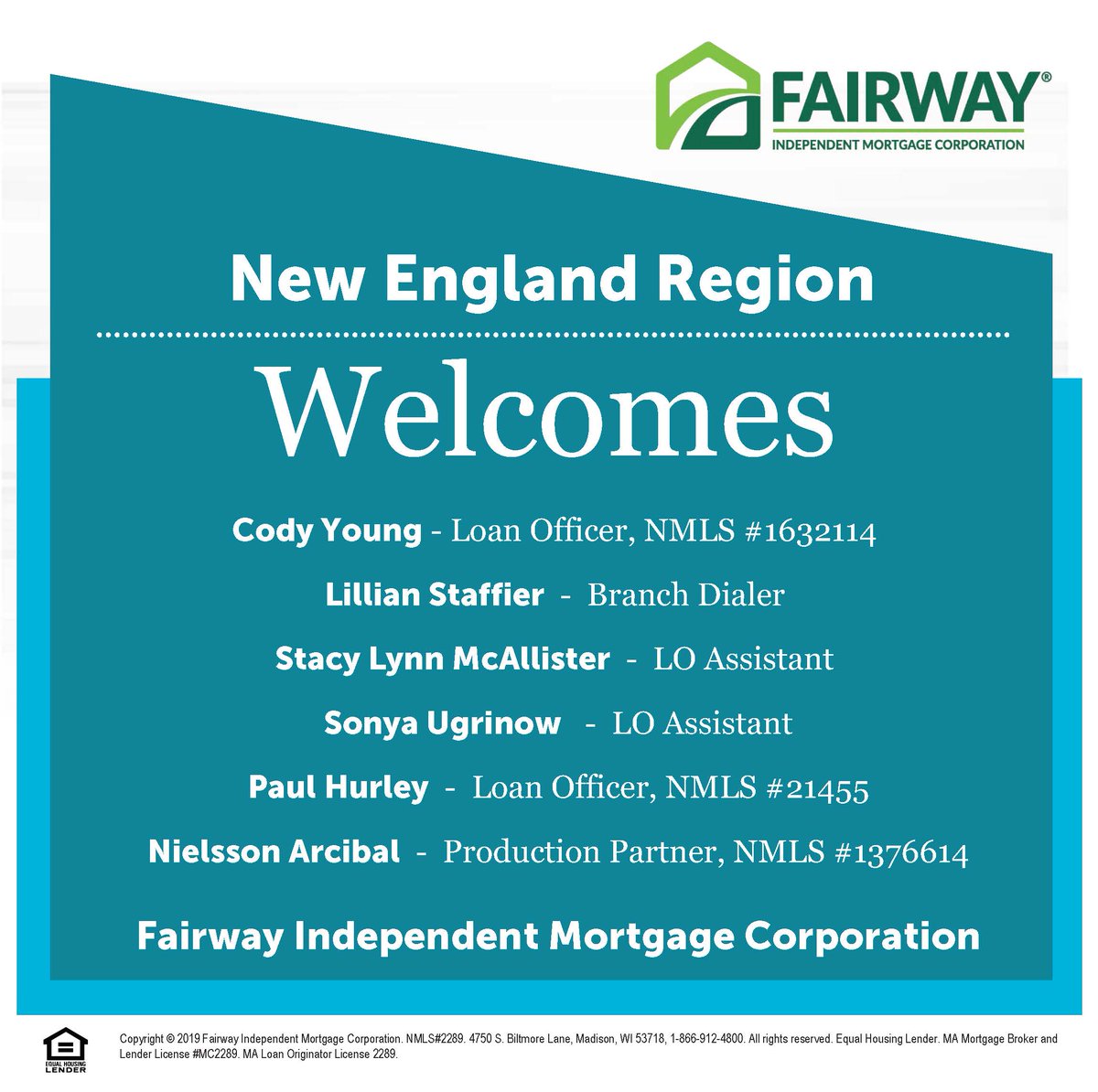 FairwayNE's tweet photo. Let's give a warm welcome to the newest members of Fairway New England! 🎉🎉 We are so excited to have you all with us! #FairwayNation https://t.co/k8ngkuhQnp