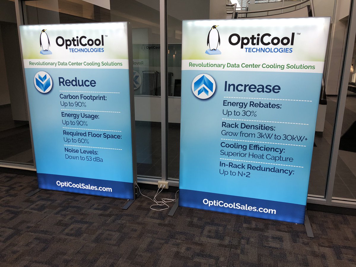 KevinDonahue_7's tweet photo. Thank you to @OptiCoolTech’s Bill Krug and Patrick Haddad for the tour and info on one of the “coolest” companies you may not have heard of.  They manufacture data center cooling solutions that can reduce carbon footprint, energy usage &amp; floorspace. https://t.co/vJEvh3UQw6